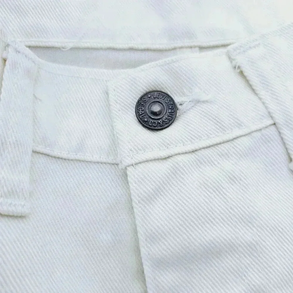 Levi's cream cotton sta-prest vintage big E jeans 1970's